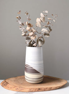 White Swirl Vase