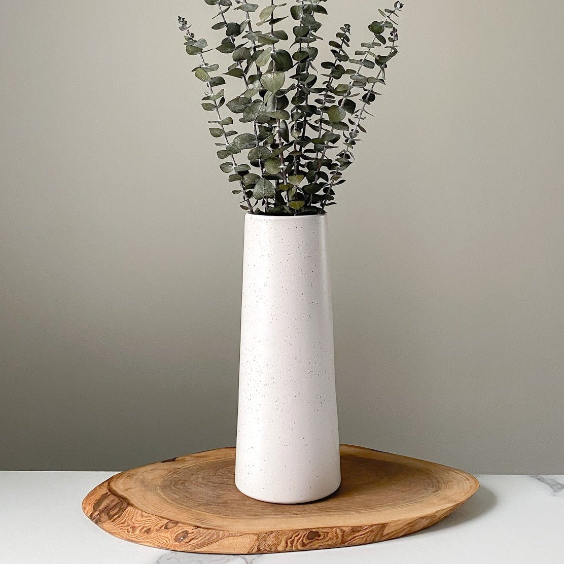 Angled Speckle Vases