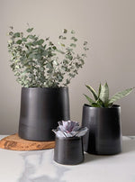 Load image into Gallery viewer, Matte Black Angled Planters

