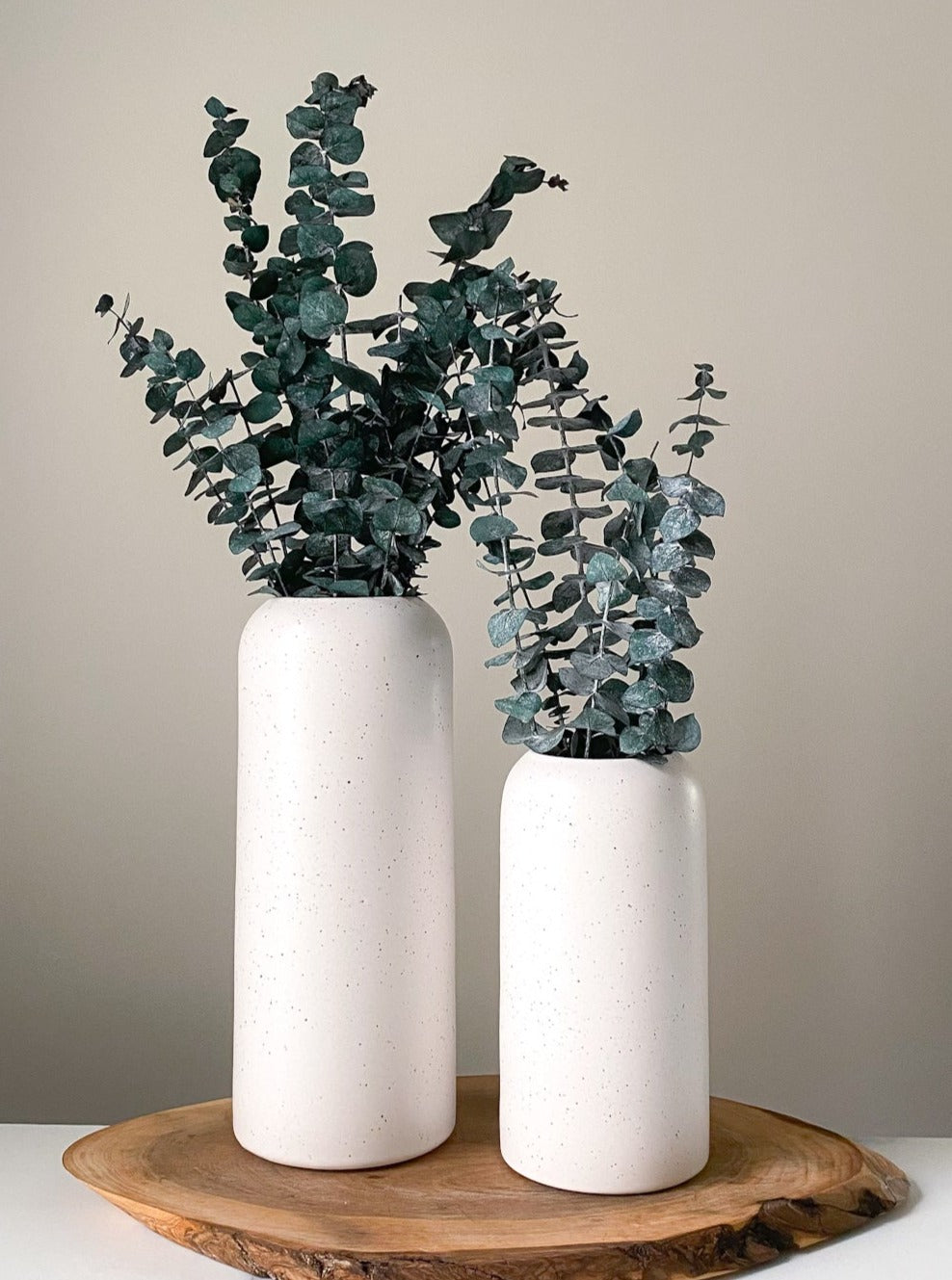 Rounded Speckle Vases