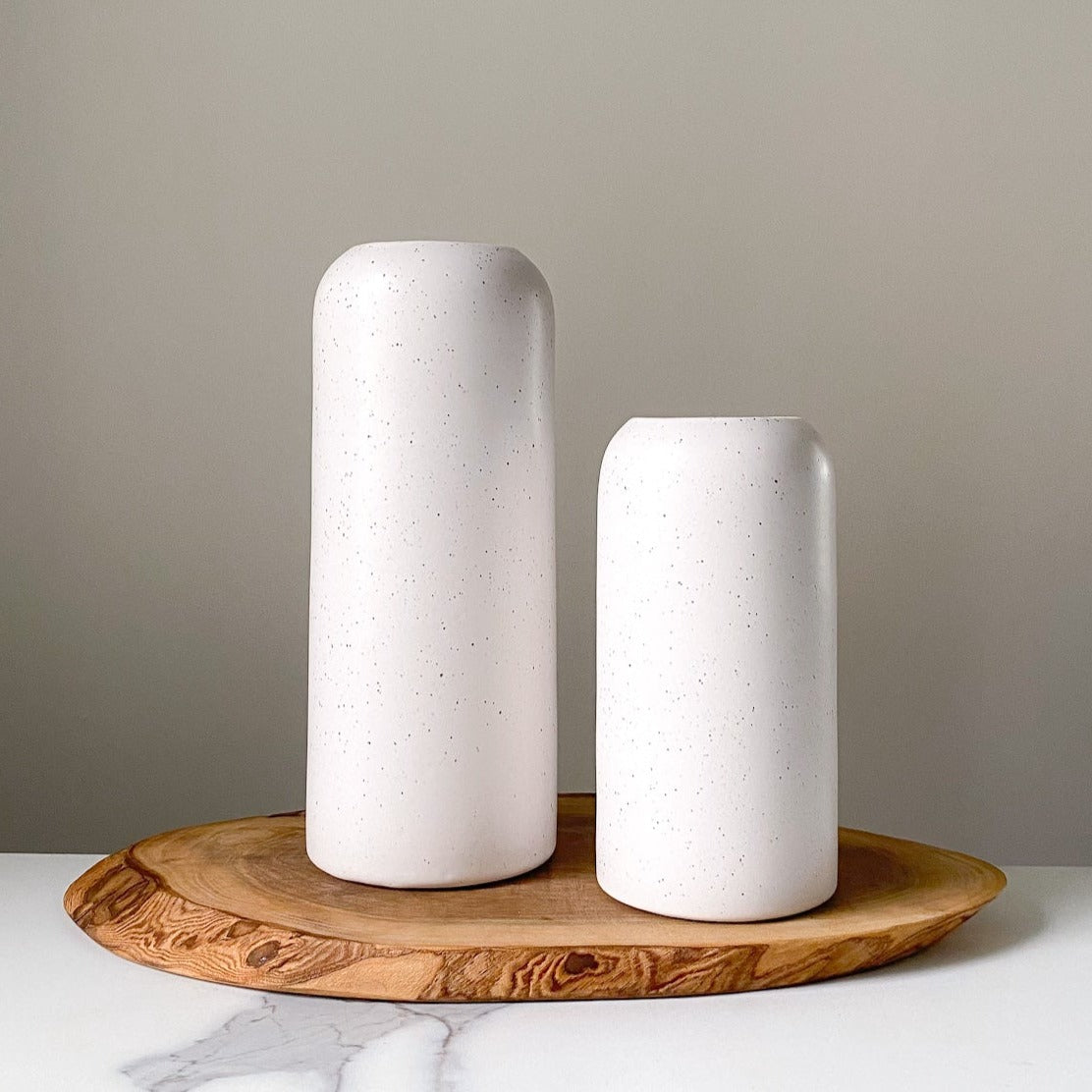 Rounded Speckle Vases
