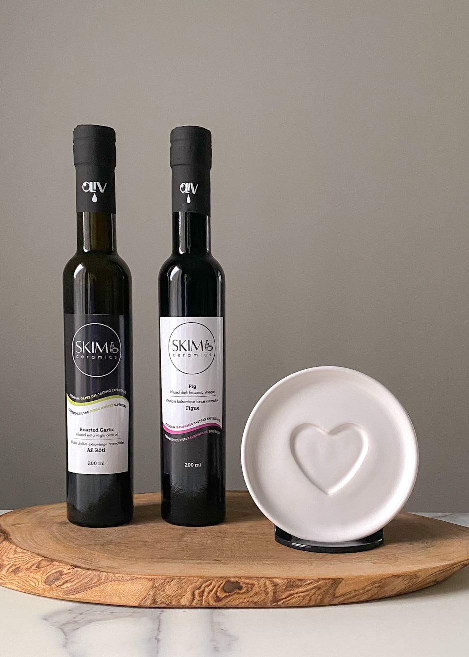 Oil & Vinegar Dish Gift Set - Heart