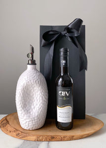 Oil Pourer Gift Set - Pebble Carved