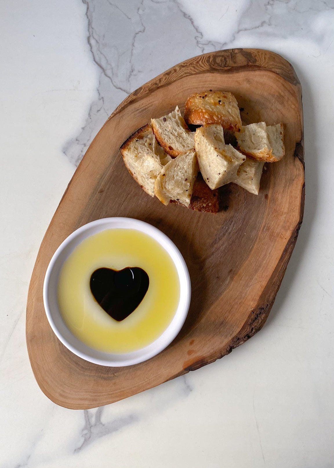 Oil & Vinegar Heart Dish