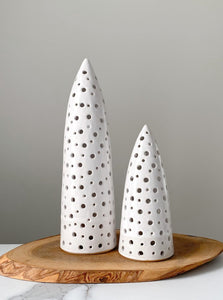 White Dot Carved Tree