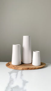 Angled Speckle Vases